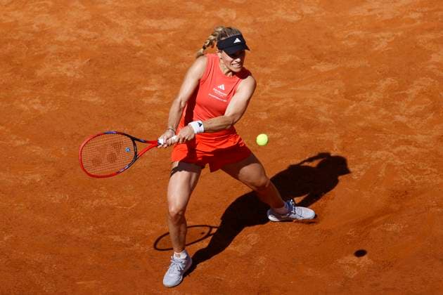 Angelique Kerber (GER) in action, Tennis WTA, Tennis Damen Internazionali BNL d Italia - Round of 32, Swiatek vs Kerber, Foro Italico, May 13, 2024, Rome, Italy.