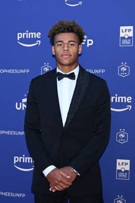 Desire Doue ( Rennes ) attends the UNFP Trophy Awards 2024 at Pavillon d Armenonville on May 13, 2024 in Paris, France. ( Photo by federico pestellini panoramic ) - FOOTBALL : Tapis rouge des Trophees UNFP - Paris - 13 05 2024 FedericoPestellini Panoramic 