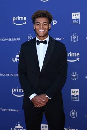 Desire Doue ( Rennes ) attends the UNFP Trophy Awards 2024 at Pavillon d Armenonville on May 13, 2024 in Paris, France. ( Photo by federico pestellini panoramic ) - FOOTBALL : Tapis rouge des Trophees UNFP - Paris - 13 05 2024 FedericoPestellini Panoramic 
