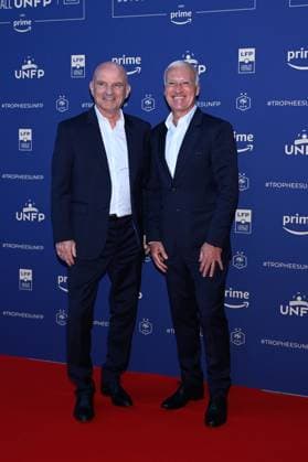 Guy Stephan and Didier Deschamps attend the UNFP Trophy Awards 2024 at Pavillon d Armenonville on May 13, 2024 in Paris, France. ( Photo by federico pestellini panoramic ) - FOOTBALL : Tapis rouge des Trophees UNFP - Paris - 13 05 2024 FedericoPestellini Panoramic 