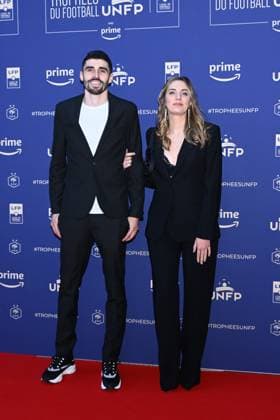 Pierre Lees Melou and Ophelie attends the UNFP Trophy Awards 2024 at Pavillon d Armenonville on May 13, 2024 in Paris, France. ( Photo by federico pestellini panoramic ) - FOOTBALL : Tapis rouge des Trophees UNFP - Paris - 13 05 2024 FedericoPestellini Panoramic 