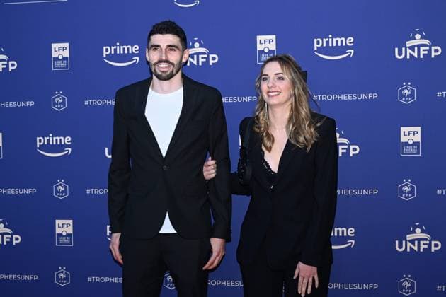 Pierre Lees Melou and Ophelie attend the UNFP Trophy Awards 2024 at Pavillon d Armenonville on May 13, 2024 in Paris, France. ( Photo by federico pestellini panoramic ) - FOOTBALL : Tapis rouge des Trophees UNFP - Paris - 13 05 2024 FedericoPestellini Panoramic 