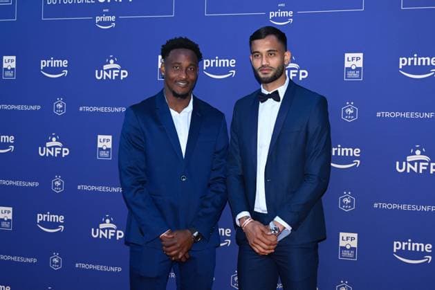 Donovan Leon and Jubal Rocha Mendes Junior attend the UNFP Trophy Awards 2024 at Pavillon d Armenonville on May 13, 2024 in Paris, France. ( Photo by federico pestellini panoramic ) - FOOTBALL : Tapis rouge des Trophees UNFP - Paris - 13 05 2024 FedericoPestellini Panoramic 