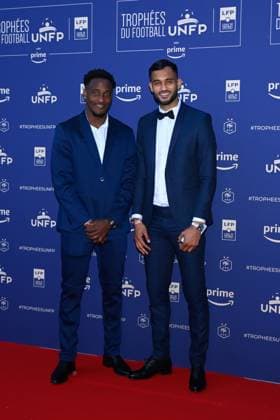 Donovan Leon and Jubal Rocha Mendes Junior attend the UNFP Trophy Awards 2024 at Pavillon d Armenonville on May 13, 2024 in Paris, France. ( Photo by federico pestellini panoramic ) - FOOTBALL : Tapis rouge des Trophees UNFP - Paris - 13 05 2024 FedericoPestellini Panoramic 