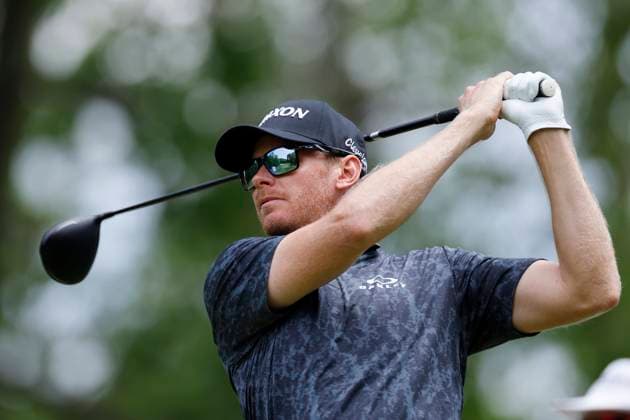LOUISVILLE, KY - MAY 13: Sebastian Soderberg (SWE) plays a shot during a practice round prior to the 2024 PGA, Golf Herren Championship on May 13, 2024, at Valhalla Golf Club in Louisville, Kentucky. (Photo by Joe Robbins Icon Sportswire) GOLF: MAY 13 PGA Championship - Practice Round EDITORIAL USE ONLY Icon573240513035