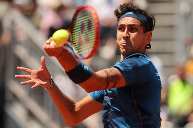 Tennis: ATP, Tennis Herren 1000 Internazionali di Tennis in Rome at Foro Italico. Match A.TABILO (CHILE) VS K. KHACHANOV (BUL) Rome, Italy 14.05.2024: A.TABILO (CHILE) VS K. KHACHANOV (BUL) during Internazionali BNL 2024 Men s Atp 1000 Open tennis tournament in Rome at Grand Stand Arena . Rome foro italico italy italy Copyright: xmarcoxiacobucci
