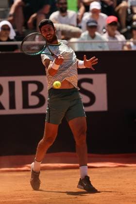Tennis: ATP, Tennis Herren 1000 Internazionali di Tennis in Rome at Foro Italico. Match A.TABILO (CHILE) VS K. KHACHANOV (BUL) Rome, Italy 14.05.2024: A.TABILO (CHILE) VS K. KHACHANOV (BUL) during Internazionali BNL 2024 Men s Atp 1000 Open tennis tournament in Rome at Grand Stand Arena . Rome foro italico italy italy Copyright: xmarcoxiacobucci