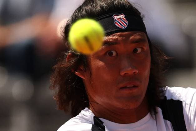 International Tennis match - Internazionali BNL d Italia Rome, Italy 14.05.2024: ZHIZHEN ZHANG (CHN) VS THIAGO MONTEIRO (BRA) during Internazionali BNL 2024 Men s ATP, Tennis Herren 1000 Open tennis tournament in Rome at Grand Stand Arena . Rome Italy  Copyright: xIPAxSport ABACAx