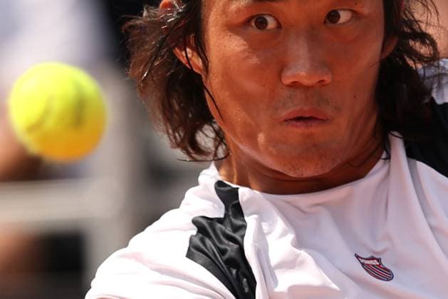Tennis: ATP, Tennis Herren 1000 Internazionali di Tennis in Rome at Foro Italico. ZHIZHEN ZHANG (CHN) VS THIAGO MONTEIRO (BRA) Rome, Italy 14.05.2024: ZHIZHEN ZHANG (CHN) VS THIAGO MONTEIRO (BRA) during Internazionali BNL 2024 Men s Atp 1000 Open tennis tournament in Rome at Grand Stand Arena . Rome foro italico italy italy Copyright: xmarcoxiacobucci