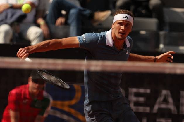 International Tennis match - Internazionali BNL d Italia Rome, Italy 14.05.2024: A.ZVEREV (GER) VS N.BURGES (POR) during Internazionali BNL 2024 Men s ATP, Tennis Herren 1000 Open tennis tournament in Rome at CENTRE COURT. Rome Italy  Copyright: xIPAxSport ABACAx