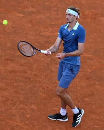 May 14, 2024, Rome: Alexander Zverev of Germany reacts after winning his men s singles fourth round match against Nuno Borges of Portugal at the Italian Open tennis tournament in Rome, Italy, 14 May 2024. ANSA ETTORE FERRARI. Italian Open tennis tournament  - ZUMAa110 20240514_zaf_a110_035 Copyright: xEttorexFerrarix