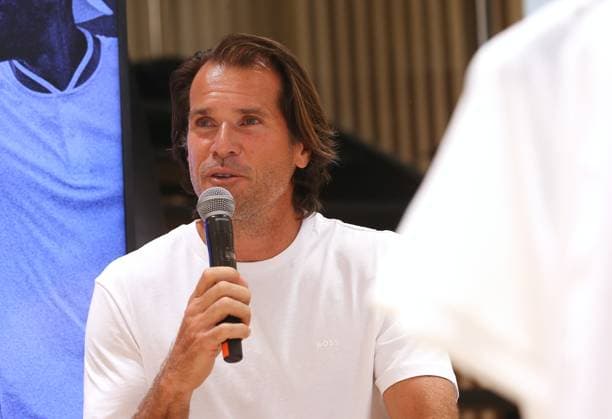 BAU 14 05 2024 Stuttgart Tennis Boss Open PK with tournament ambassador Tommy Haas, tournament ambassador Tommy Haas,