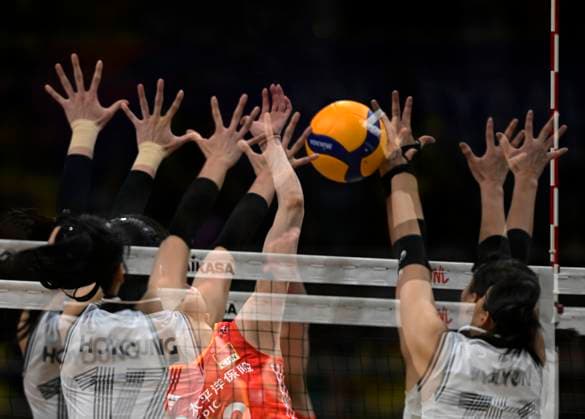 Multi exposure of action during the Volleyball Nations League 2024 match between China and South Korea at the Maracanazinho Gymnasium in Rio de Janeiro, Brazil (Andre Ricardo SPP) Copyright: xAndrexRicardo SPPx spp-en-AnRi-andrericardo-1