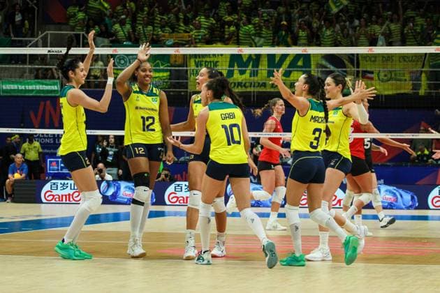 Brasil x Canadá Pela Liga das Nações no RJ RIO DE JANEIRO, RJ - 14.05.2024: BRASIL X CANADÁ PELA LIGA DAS NAÇÕES NO RJ - The Brazilian Women& 39;s Volleyball team faces the Canadian team, this Tuesday (14) at the Maracanãzinho gym in Rio de Janeiro, in the debut match in the Volleyball Nations League. (Photo: Lorando Labbe Fotoarena) x2537994x  LorandoxLabbe