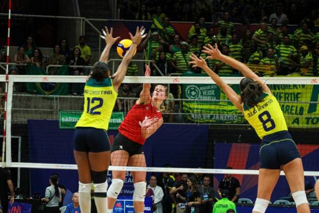 Volleyball, Women, Nations League, Brazil - Canada