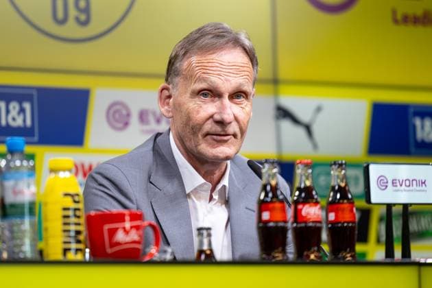 15 05 2024, Football, 2023 2024 season, Bundesliga, Press conference to introduce Lars Ricken, Chairman of the Supervisory Board Hans Joachim Watzke Borussia Dortmund , Dortmund Signal Iduna Park NRW Germany xRHR PHOTO ENx Copyright: DennisxEwert RHR-FOTOx RHR-FOTO DE