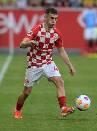 Brajan Gruda photographed at the soccer Bundesliga match Mainz 05 against Bayer 04 Leverkusen on 11 5 2024 in Mainz DFL DFB REGULATIONS PROHIBIT ANY USE OF PHOTOGRAPHS as IMAGE SEQUENCES and or QUASI VIDEO