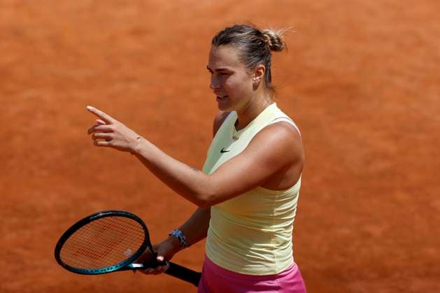 Aryna Sabalenka (RUS) gestures, Tennis WTA, Tennis Damen Internazionali BNL d Italia - Quarter finals, Swiatek vs Keys, Foro Italico, May 15, 2024, Rome, Italy.