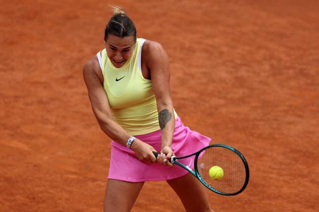 Rome, Italy 15.05.2024: Aryna Sabalenka VS Jelena Ostapenko (LAT) during Internazionali BNL 2024 women s WTA1000 Open tennis tournament in Rome at Grand Stand Arena .  Copyright: xMarcoxIacobucci IPAxSportx xipa-x xx IPA_46093479 IPA_Agency_IPA46093479