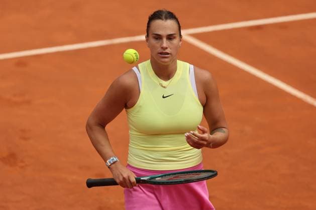 Rome, Italy 15.05.2024: Aryna Sabalenka VS Jelena Ostapenko (LAT) during Internazionali BNL 2024 women s WTA1000 Open tennis tournament in Rome at Grand Stand Arena .  Copyright: xMarcoxIacobucci IPAxSportx xipa-x xx IPA_46093530 IPA_Agency_IPA46093530