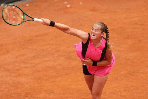International Tennis match - Internazionali BNL d Italia Rome, Italy 15.05.2024: Aryna Sabalenka VS Jelena Ostapenko (LAT) during Internazionali BNL 2024 women s WTA1000 Open tennis tournament in Rome at Grand Stand Arena . Rome Italy  Copyright: xIPAxSport ABACAx