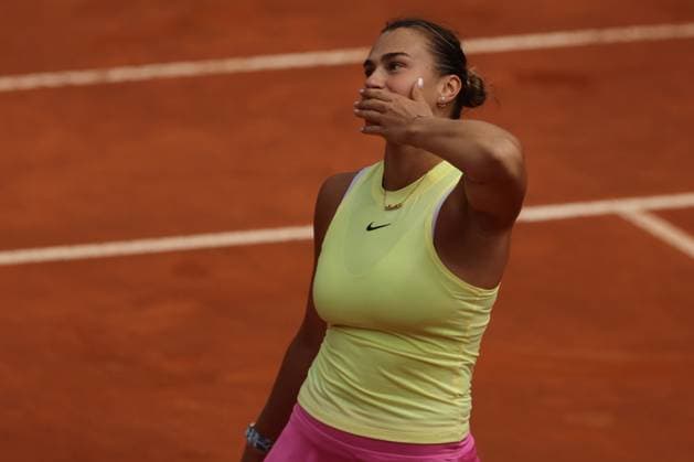Rome, Italy 15.05.2024: Aryna Sabalenka VS Jelena Ostapenko (LAT) during Internazionali BNL 2024 women s WTA1000 Open tennis tournament in Rome at Grand Stand Arena .  Copyright: xMarcoxIacobucci IPAxSportx xipa-x xx IPA_46093649 IPA_Agency_IPA46093649