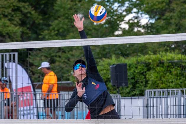 May 15, 2024, Madrid, Madrid, Spain: Spain champions of the CEV BeachVolley NATIONS CUP 2024.DANIELA oÂLVAREZ MENDOZA (ESP) Madrid Spain - ZUMAc312 20240515_zsp_c312_009 Copyright: xOscarxManuelxSanchezx