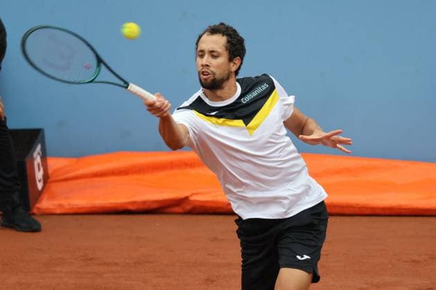 Daniel Elahi Galan (Colombia) during the match againts Francesco Passaro (Italy) during 2024 Piemonte Open Intesa San Paolo, International Tennis match in Turin, Italy, May 15 2024  Copyright: xClaudioxBenedetto IPAxSportx xipx xx IPA_46094842 IPA_Agency_IPA46094842