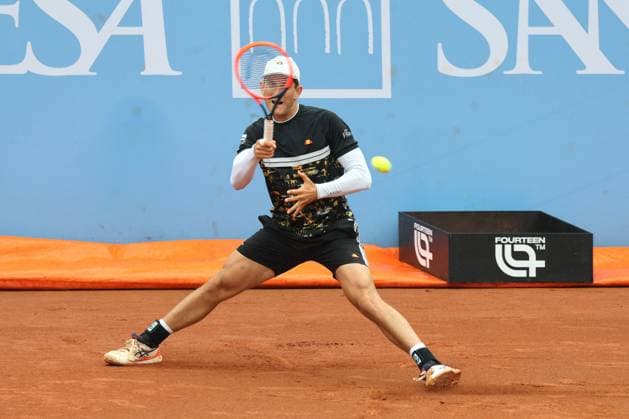 International Tennis match - 2024 Piemonte Open Intesa San Paolo Francesco Passaro (Italy) during the match againts Daniel Elahi Galan (Colombia) during 2024 Piemonte Open Intesa San Paolo, International Tennis match in Turin, Italy, May 15 2024 Turin Italy  Copyright: xIPAxSport ABACAx