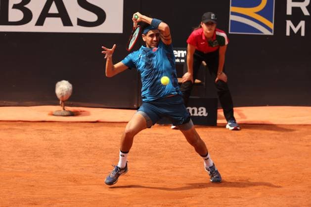 Rome, Italy 15.05.2024 : Alejandro TABILO (CHI) vs Zhizhen ZHANG (CHN) during Internazionali BNL 2024 menÃ¢& x80;& x99;s ATP, Tennis Herren 1000 Open tennis tournament in Rome at Grand Stand Arena .  Copyright: xMarcoxIacobucci IPAxSportx xipa-x xx IPA_46096372 IPA_Agency_IPA46096372