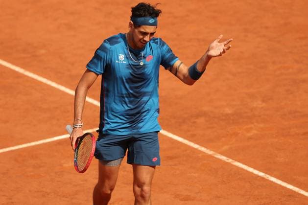 Rome, Italy 15.05.2024 : Alejandro TABILO (CHI) vs Zhizhen ZHANG (CHN) during Internazionali BNL 2024 menÃ¢& x80;& x99;s ATP, Tennis Herren 1000 Open tennis tournament in Rome at Grand Stand Arena .  Copyright: xMarcoxIacobucci IPAxSportx xipa-x xx IPA_46096511 IPA_Agency_IPA46096511