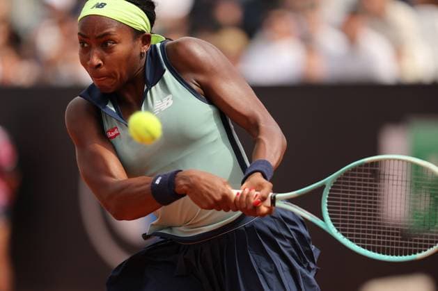 Rome, Italy 15.05.2024 : Coco Gauff (USA) during Internazionali BNL 2024 WomenÃ¢& x80;& x99;s WTA, Tennis Damen 1000 Open tennis tournament in Rome at Grand Stand Arena .  Copyright: xMarcoxIacobucci IPAxSportx xipa-x xx IPA_46099390 IPA_Agency_IPA46099390