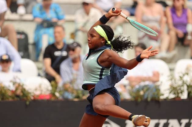 Rome, Italy 15.05.2024 : Coco Gauff (USA) during Internazionali BNL 2024 WomenÃ¢& x80;& x99;s WTA, Tennis Damen 1000 Open tennis tournament in Rome at Grand Stand Arena .  Copyright: xMarcoxIacobucci IPAxSportx xipa-x xx IPA_46099427 IPA_Agency_IPA46099427