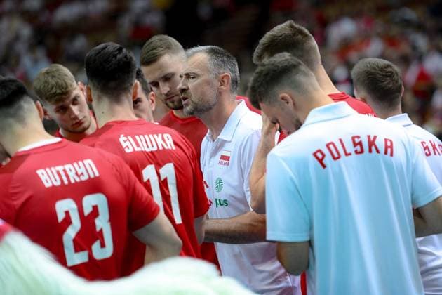 KATOWICE 15.05.2024 MECZ TOWARZYSKI SIATKOWKA: POLSKA - NIEMCY --- INTERNATIONAL VOLLEYBALL FRIENDLY MATCH: POLAND - GERMANY N Z REPREZENTACJA POLSKI POLISH VOLLEYBALL TEAM NIKOLA GRBIC FOT. PAWEL PIOTROWSKI 400mm.pl NEWSPIX.PL --- Newspix.pl POLAND OUT!  20240515PAP045