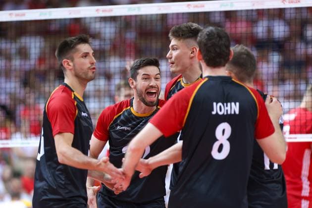 KATOWICE 15.05.2024 MECZ TOWARZYSKI REPREZENTACJI SIATKARZY: POLSKA - NIEMCY --- MENS VOLLEYBALL FRIENDLY MATCH POLAND - GERMANY IN KATOWICE TOBIAS BRAND FOT. ANNA KLEPACZKO FOTOPYK NEWSPIX.PL --- Newspix.pl POLAND OUT!  240515LUM134