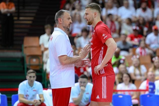 KATOWICE 15.05.2024 MECZ TOWARZYSKI SIATKOWKA: POLSKA - NIEMCY --- INTERNATIONAL VOLLEYBALL FRIENDLY MATCH: POLAND - GERMANY N Z NIKOLA GRBIC BARTLOMIEJ BOLADZ FOT. PAWEL PIOTROWSKI 400mm.pl NEWSPIX.PL --- Newspix.pl POLAND OUT!  20240515PAP008