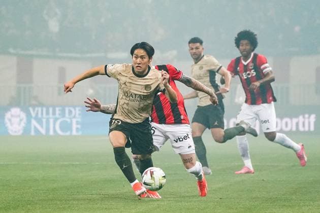 Lee Kang-in (Paris SG) FOOTBALL : OGC Nice vs Paris SG - Ligue 1 Uber Eats - Nice - 15 05 2024 NorbertScanella Panoramic 