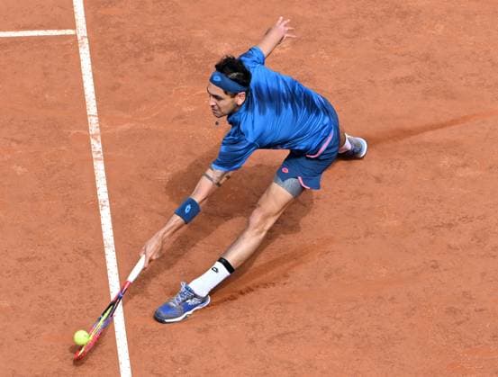 (240516) -- ROME, May 16, 2024 -- Alejandro Tabilo returns a shot during the men s singles quarterfinal match between Zhang Zhizhen of China and Alejandro Tabilo of Chile at the Italian Open in Rome, Italy, May 15, 2024. (Photo by Xinhua) (SP)ITALY-ROME-TENNIS ATP, Tennis Herren ITALIAN OPEN-QUARTERFINAL AlbertoxLingria 