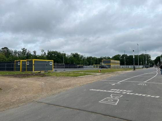 Football, EURO 2024, construction in Frankfurt am Main