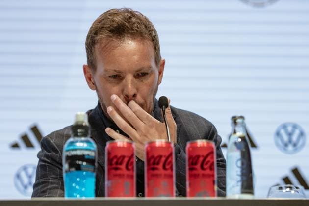 16 05 2024, xlakx, Fußball DFB Medientermine, DFB Pressekonferenz Kaderbekanngabe EM 2024 emspor, v l PK Bundestrainer Julian Nagelsmann DFL DFB REGULATIONS PROHIBIT ANY USE OF PHOTOGRAPHS as IMAGE SEQUENCES and or QUASI VIDEO Daniel Lakomski Jan Huebner Berlin