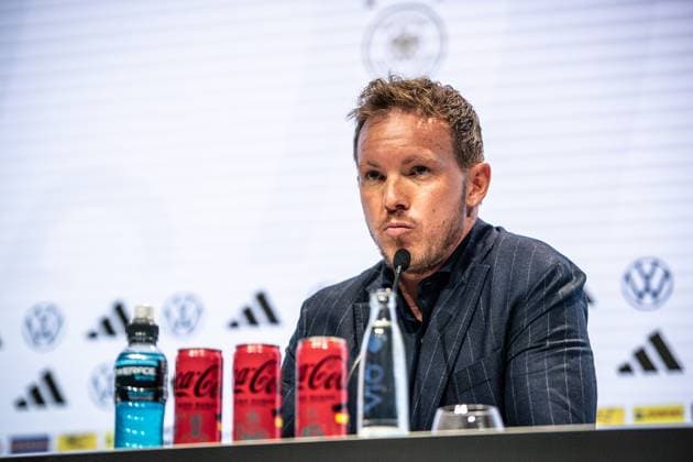 16 05 2024, xlakx, Fußball DFB Medientermine, DFB Pressekonferenz Kaderbekanngabe EM 2024 emspor, v l PK Bundestrainer Julian Nagelsmann DFL DFB REGULATIONS PROHIBIT ANY USE OF PHOTOGRAPHS as IMAGE SEQUENCES and or QUASI VIDEO Daniel Lakomski Jan Huebner Berlin