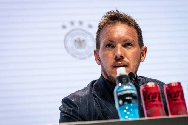 16 05 2024, xlakx, Fußball DFB Medientermine, DFB Pressekonferenz Kaderbekanngabe EM 2024 emspor, v l PK Bundestrainer Julian Nagelsmann DFL DFB REGULATIONS PROHIBIT ANY USE OF PHOTOGRAPHS as IMAGE SEQUENCES and or QUASI VIDEO Daniel Lakomski Jan Huebner Berlin