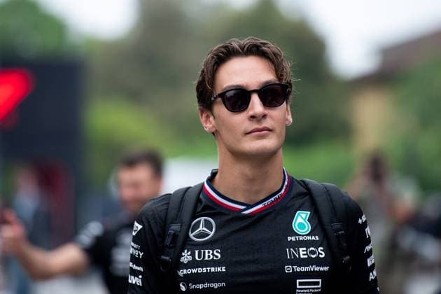 George Russell Mercedes AMG Petronas Formula One Team, 63 , ITA, Formula 1 World Championship, Grand Prix Emilia Romagna Imola, Autodromo Enzo e Dino Ferrari, Media Day, 16 05 2024 ITA, Formula 1 World Championship, Grand Prix Emilia Romagna Imola, Autodromo Enzo e Dino Ferrari, Media Day, 16 05 2024 Imola Copyright: xEibner-Pressefoto Memmlerx EP_MMR