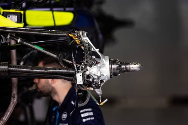 Williams Racing FW46, mechanical detail during the Formula 1 MSC Cruises Gran Premio del Made in Italy e Dell™Emilia-Romagne 2024, 7th round of the 2024 Formula One World Championship, WM, Weltmeisterschaft from May 17 to 19, 2024 on the Autodromo Enzo e Dino Ferrari, in Imola, Italy - F1 - EMILIA-ROMAGNA GRAND PRIX 2024 DPPI Panoramic  240516_R07_EMR_DP_JFR64094