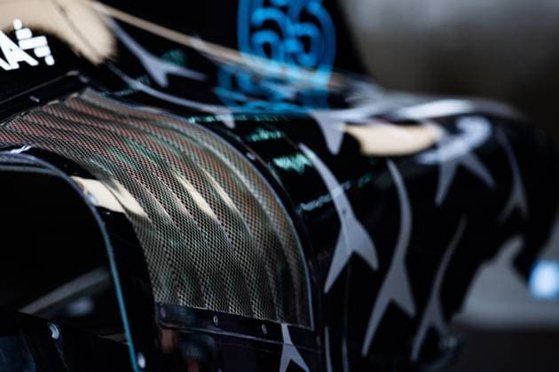 Mercedes AMG F1 Team W15, mechanical detail illustration garage, box, during the Formula 1 MSC Cruises Gran Premio del Made in Italy e Dell™Emilia-Romagne 2024, 7th round of the 2024 Formula One World Championship, WM, Weltmeisterschaft from May 17 to 19, 2024 on the Autodromo Enzo e Dino Ferrari, in Imola, Italy - F1 - EMILIA-ROMAGNA GRAND PRIX 2024 DPPI Panoramic  240516_R07_EMR_DP_JFR64132