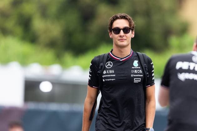 RUSSELL George (gbr), Mercedes AMG F1 Team W15, portrait during the Formula 1 MSC Cruises Gran Premio del Made in Italy e Dell™Emilia-Romagne 2024, 7th round of the 2024 Formula One World Championship, WM, Weltmeisterschaft from May 17 to 19, 2024 on the Autodromo Enzo e Dino Ferrari, in Imola, Italy - F1 - EMILIA-ROMAGNA GRAND PRIX 2024 DPPI Panoramic  240516_R07_EMR_DP_JFR64252