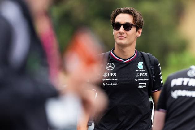 RUSSELL George (gbr), Mercedes AMG F1 Team W15, portrait during the Formula 1 MSC Cruises Gran Premio del Made in Italy e Dell™Emilia-Romagne 2024, 7th round of the 2024 Formula One World Championship, WM, Weltmeisterschaft from May 17 to 19, 2024 on the Autodromo Enzo e Dino Ferrari, in Imola, Italy - F1 - EMILIA-ROMAGNA GRAND PRIX 2024 DPPI Panoramic  240516_R07_EMR_DP_JFR64257