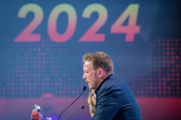 Press conference German national team Berlin, 16 05 2024 Julian Nagelsmann Coach Germany Press conference German national team, DRIVE Volkswagen Group Forum, Berlin 16 05 2024 Copyright: xBEAUTIFULxSPORTS LucianoxLimax