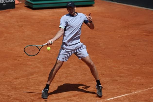 Rome, Italy 16.05.2024: H.HURKACZ VS TOMMY PAUL (USA) during Internazionali BNL 2024 Men s ATP, Tennis Herren 1000 Open tennis tournament in Rome at Grand Stand Arena .  Copyright: xMarcoxIacobucci IPAxSportx xipa-x xx IPA_46139515 IPA_Agency_IPA46139515