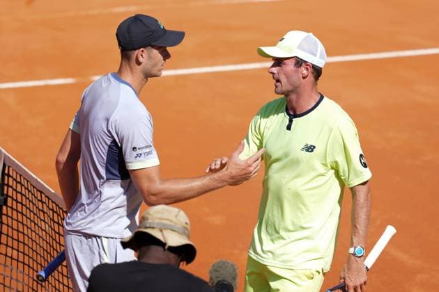 Foto IPP Cavaliere Emiliano. Roma 16 05 2024. Tennis Internazionali d Italia 2024. Nella foto: Hubert Hurkacz e Tommy Paul. Italy Photo Press - World Copyright italy ITALY  Copyright: xR4924_italyphotopressx